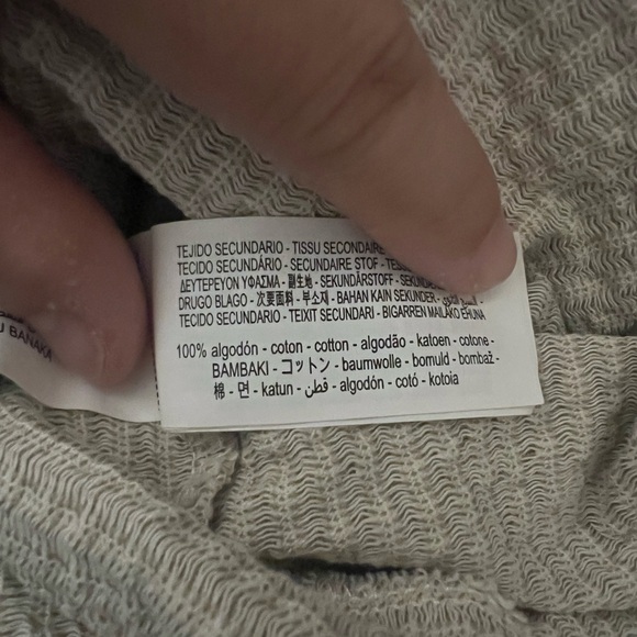 Zara Women White Gray Stripe Relax Loose Fit Collard Tunic Top Shirt - Picture 6 of 6